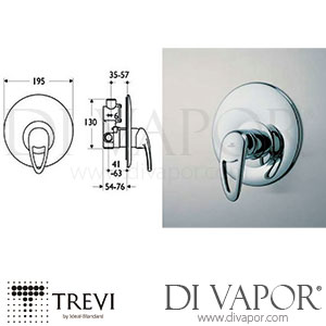 Trevi Idyll 2 Single Lever Built-in Wall Shower Mixer Spare Parts - IDL DV 350